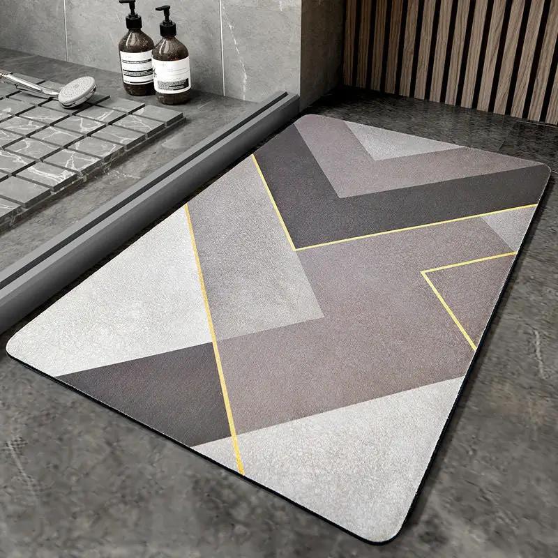 Napa Skin Super Absorbent Bathroom Mat Quick Drying Bathroom Rug Modern Simple Non-slip Floor Carpets Home Oil-proof Kitchen Mat
