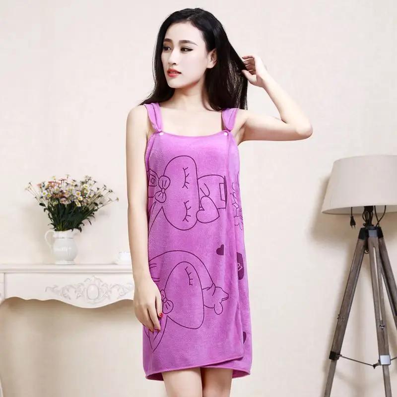 Bath towel ladies suspenders bathroom