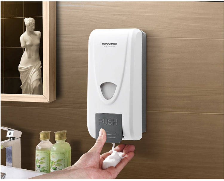 Wall-mounted hand press foam soap dispenser bathroom