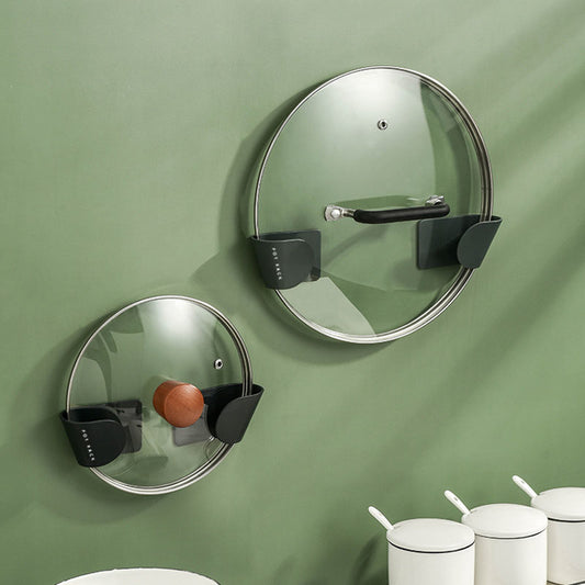 Simple Pot kitchen Cover Rack Wall-mounted Household Non-punching Multifunctional Pot Cover Shelf