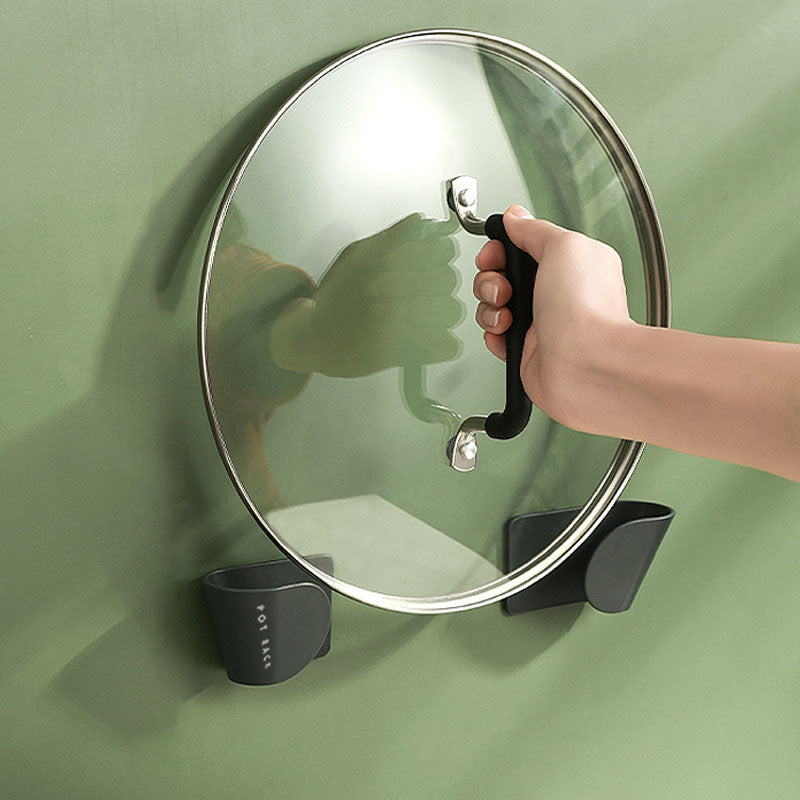 Simple Pot kitchen Cover Rack Wall-mounted Household Non-punching Multifunctional Pot Cover Shelf