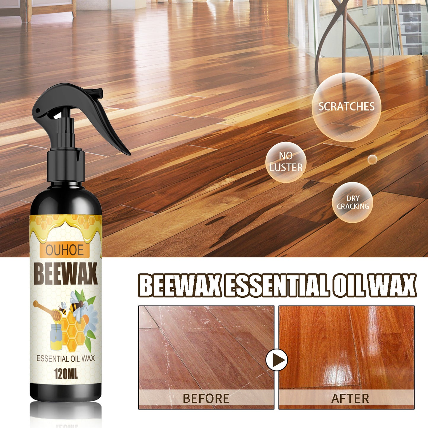 Furniture Bee Furniture appliances Floor Care Polishing Maintenance Wax Spray