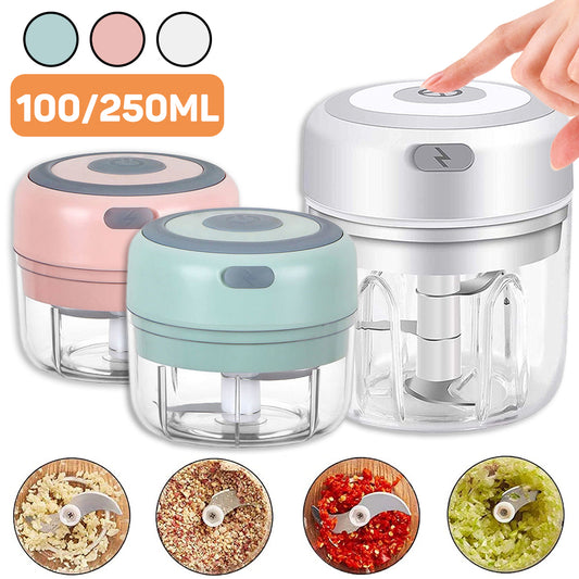 Mini Electric kitchen Garlic Chopper USB Charging Ginger Masher Machine Sturdy Durable Chili Vegetable Crusher Kitchen Tool
