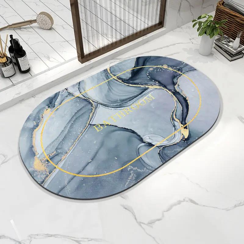 Napa Skin Super Absorbent Bathroom Mat Quick Drying Bathroom Rug Modern Simple Non-slip Floor Carpets Home Oil-proof Kitchen Mat