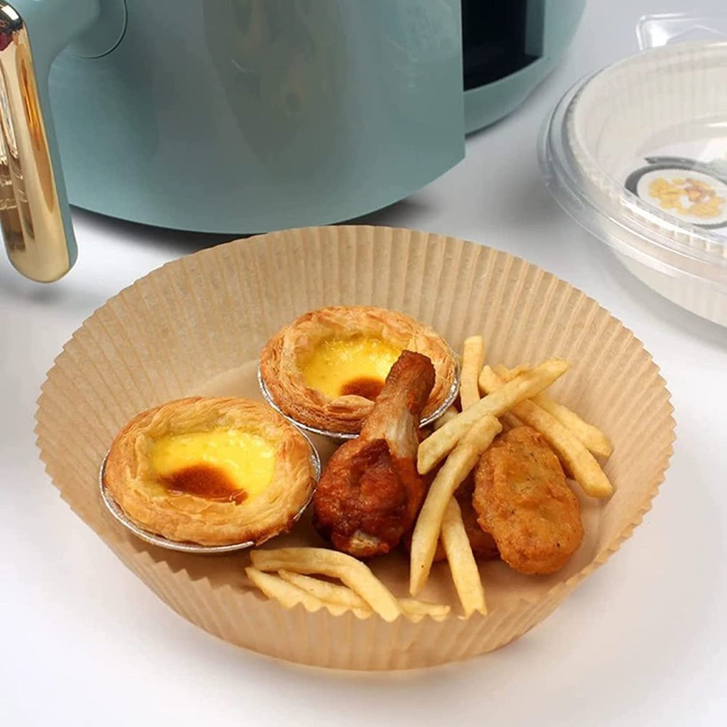 Air Fryer Paper Food kitchen Disposable Paper Liner Airfryer Kitchen Cookers Oil-proof Barbecue Plate Steamer Fryer Baking Accessories