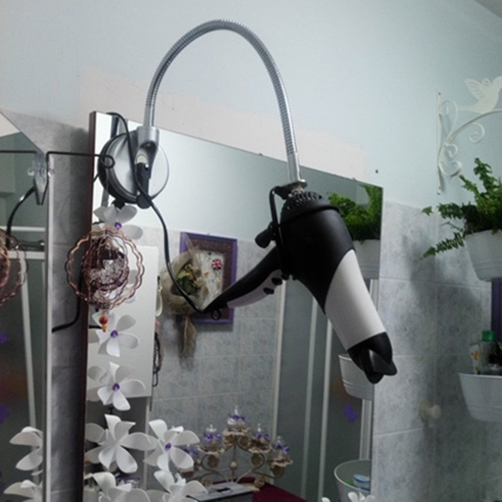 Hair Organization body Hair Dryer Free Hands Head Rotator 360 Degrees Holder Stand Lazy Holder Suction Cup Holder Pet Grooming Rack