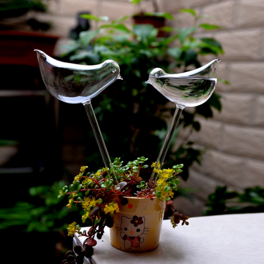 Glass garden Automatic Self Watering Bird Watering Cans Flowers Plant Decorative Clear Glass Watering Device Houseplant