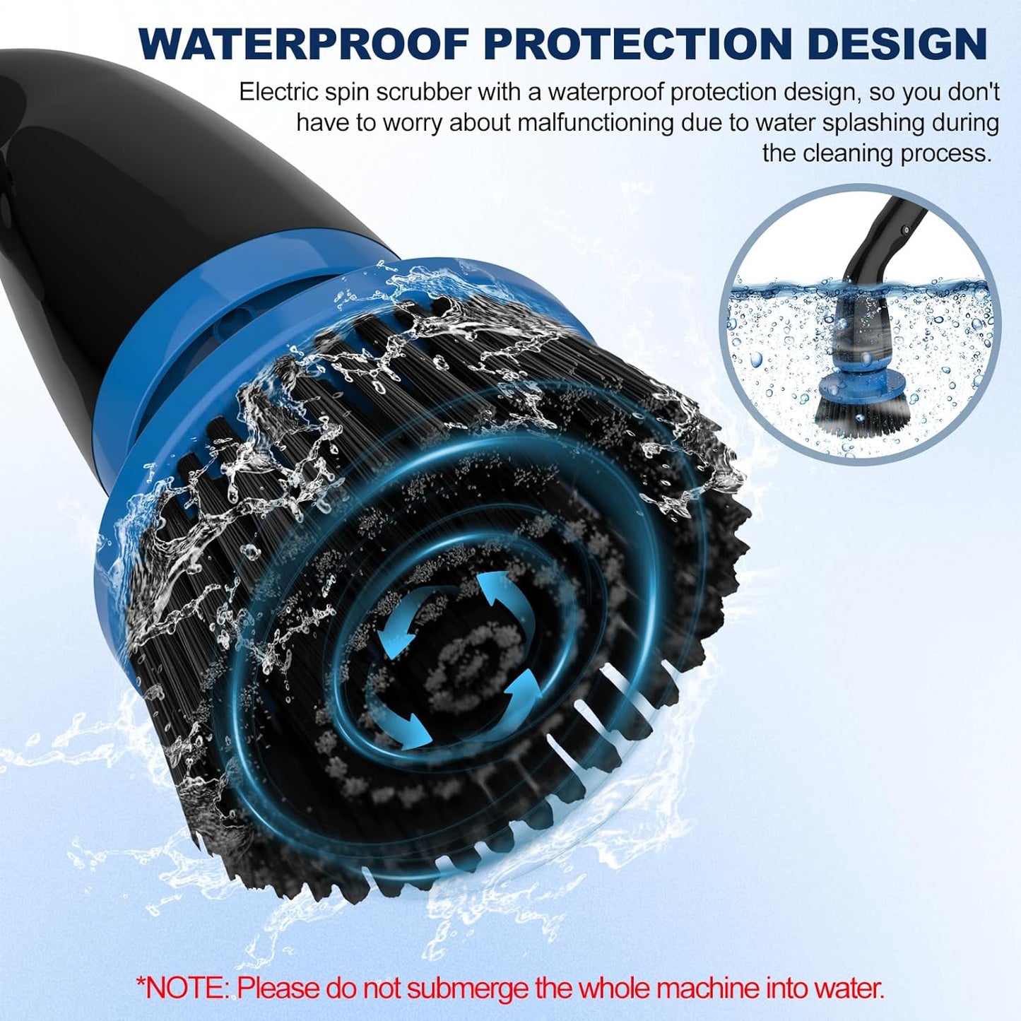 Electric appliances Spin Scrubber, Cordless Cleaning Brush With 4 Replaceable Brush Heads And Adjustable Extension Handle Power Shower Scrubber For Bathroom, Kitchen, Tub, Tile, Floor