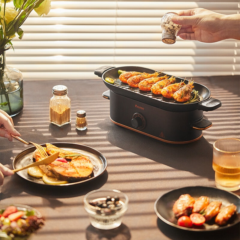 Mini Barbecue kitchen Plate Electric Baking Pan Grill Household Smoke-free