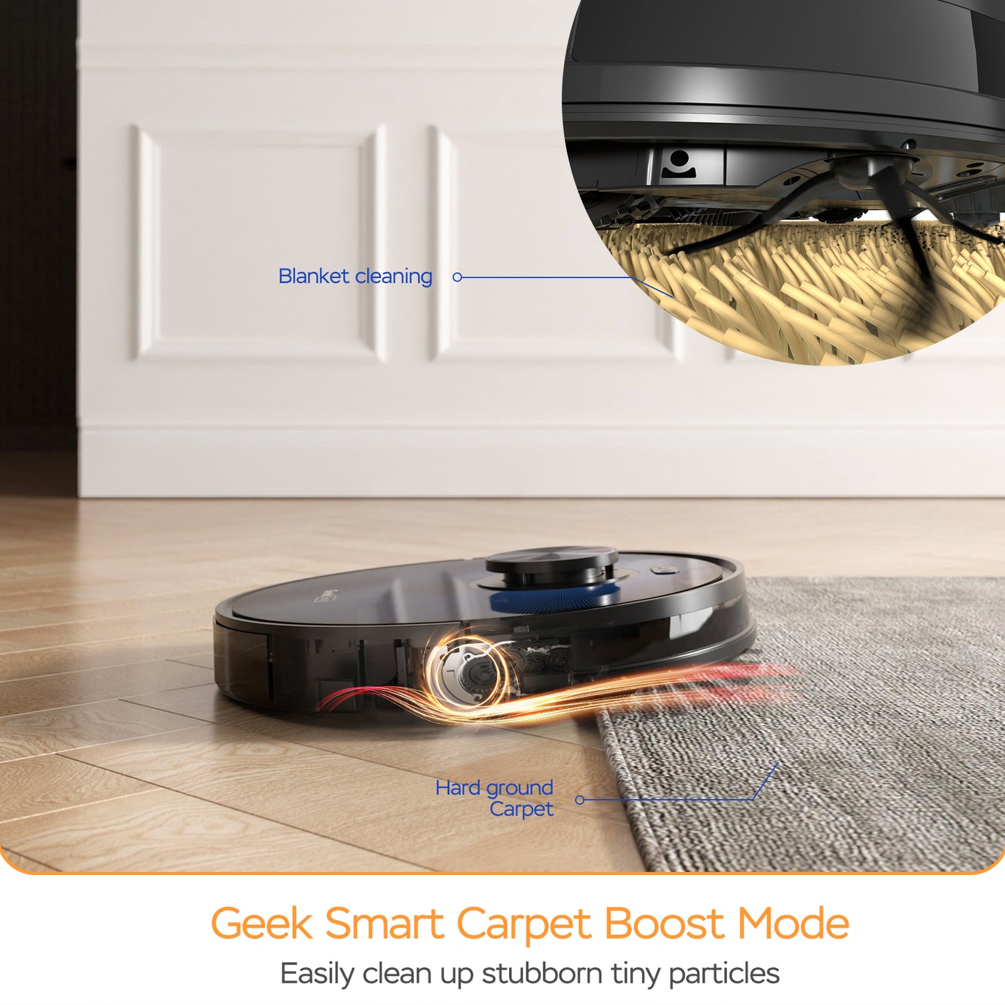 Geek appliances Smart L7 Robot Vacuum Cleaner And Mop, LDS Navigation, Wi-Fi Connected APP, Selective Room Cleaning,MAX 2700 PA Suction, Ideal For Pets And Larger Home Banned From Selling On Amazon