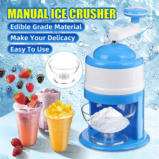 Portable Manual kitchen Ice Crushers Hand Crank Ice Shaver Shave Ice Machine Smoothie Maker Household Kitchen Bar Ice Blender Drink Tool Summer Gadgets
