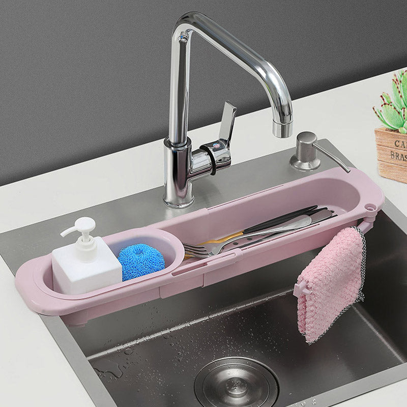 Telescopic bathroom Sink Rack Soap Sponge Holder Kitchen Sinks Organizer Adjustable Sinks Drainer Rack Storage Basket Kitchen Accessories
