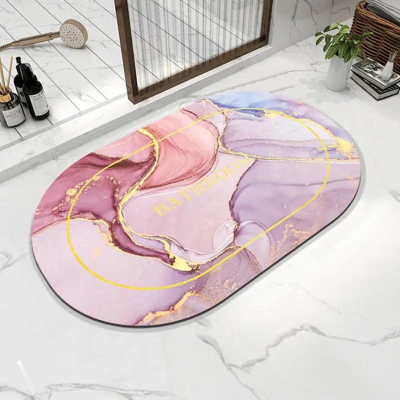Napa Skin Super Absorbent Bathroom Mat Quick Drying Bathroom Rug Modern Simple Non-slip Floor Carpets Home Oil-proof Kitchen Mat