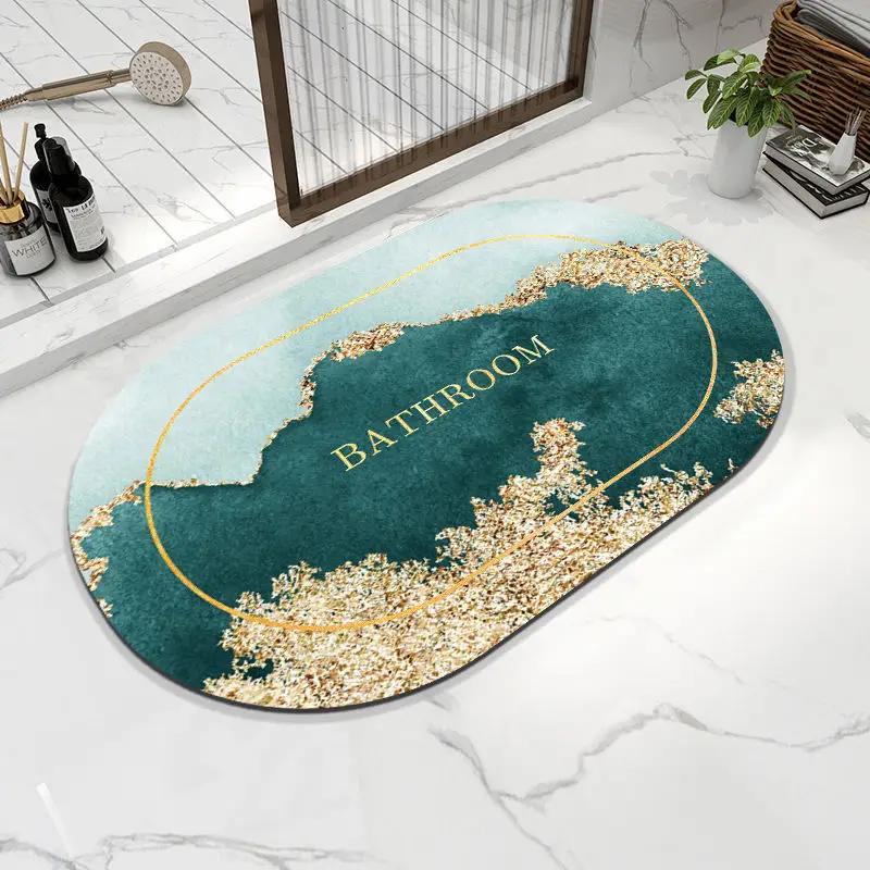 Napa Skin Super Absorbent Bathroom Mat Quick Drying Bathroom Rug Modern Simple Non-slip Floor Carpets Home Oil-proof Kitchen Mat