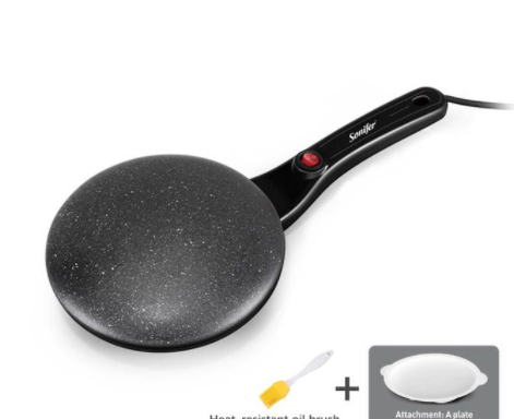 Breakfast kitchen Crepe Maker Spherical Non-stick Baking Pan, One Stick, Two Flips