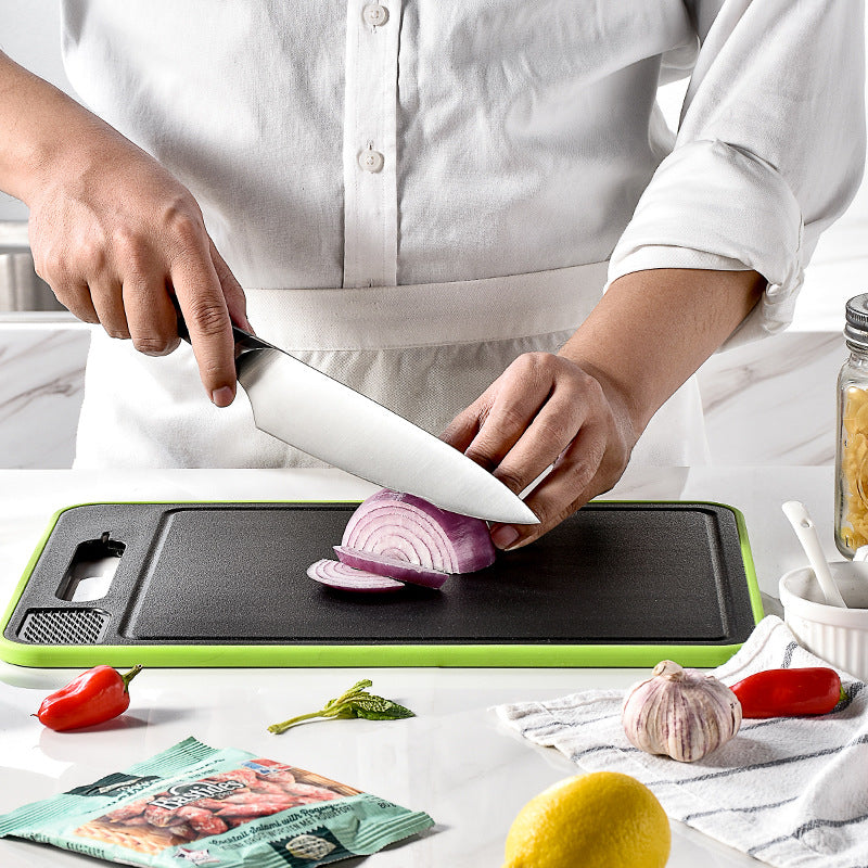 Double-side kitchen  Cutting Board With Defrosting Function Chopping Board Kitchen Grinding Cutting Board With Knife Sharpener