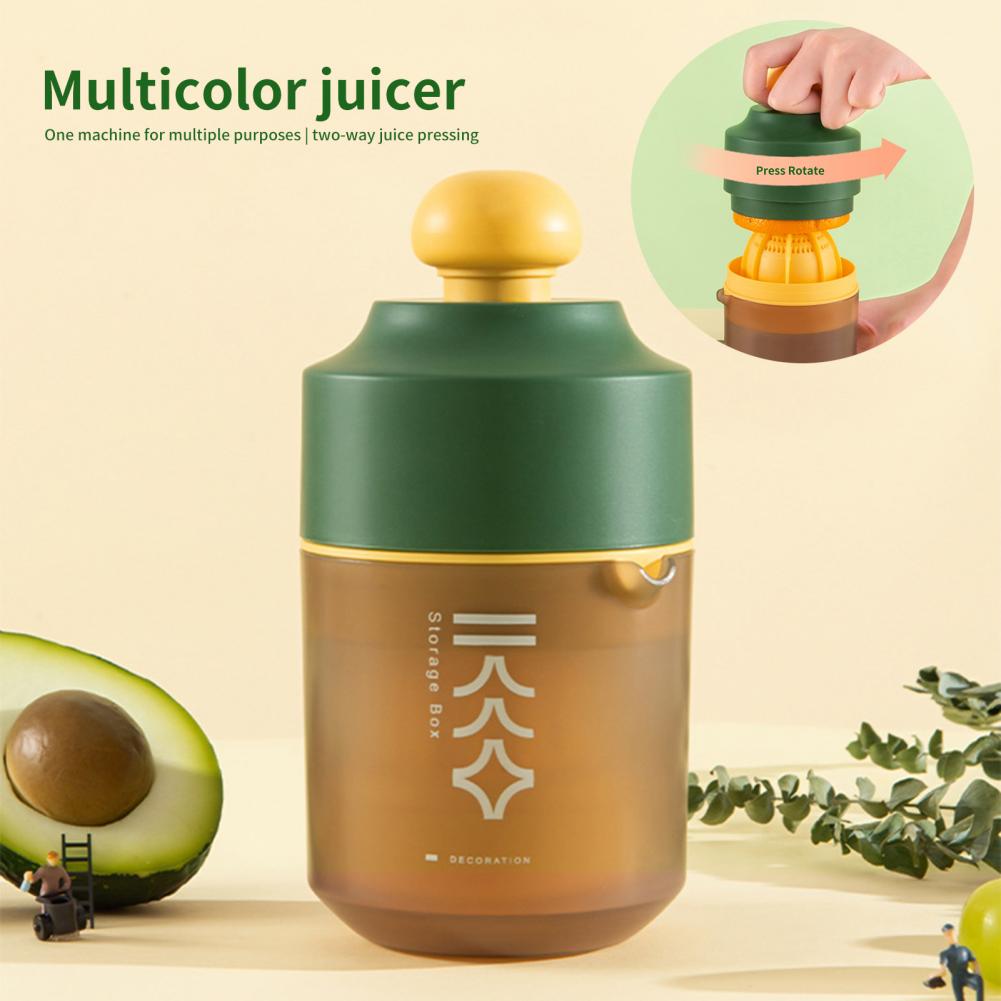 Mini Portable kitchen Manual Juicer Citrus Juicer Manual Lemon Squeezer Lime Orange Juicer Homemade DIY Fruit Orange Separating Juicer Fruit Separator Not Splash Semi-Transparent Non-electric Lemon Squeezer