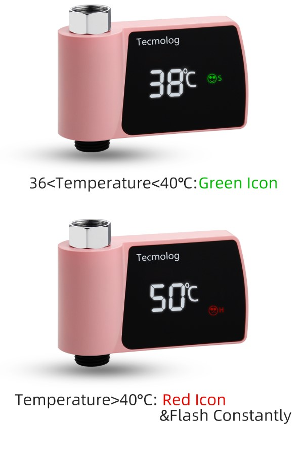 Plastic Visual bathroom Shower Faucet No Power Consumption Water Thermometer Bath