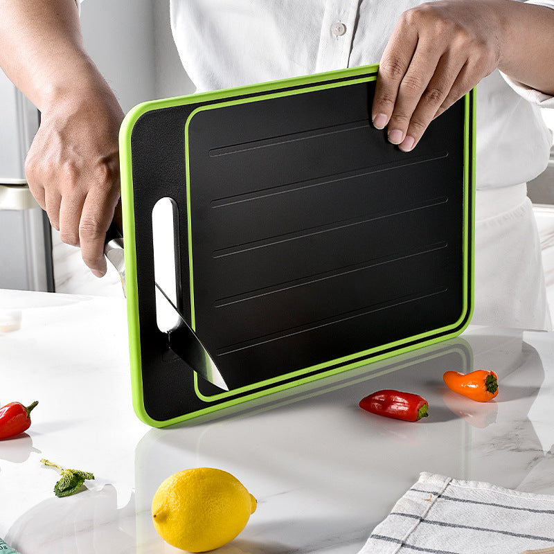 Double-side kitchen  Cutting Board With Defrosting Function Chopping Board Kitchen Grinding Cutting Board With Knife Sharpener