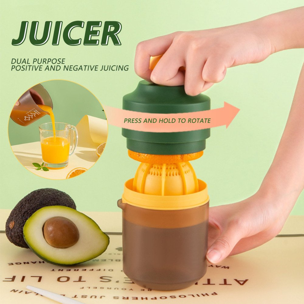 Mini Portable kitchen Manual Juicer Citrus Juicer Manual Lemon Squeezer Lime Orange Juicer Homemade DIY Fruit Orange Separating Juicer Fruit Separator Not Splash Semi-Transparent Non-electric Lemon Squeezer