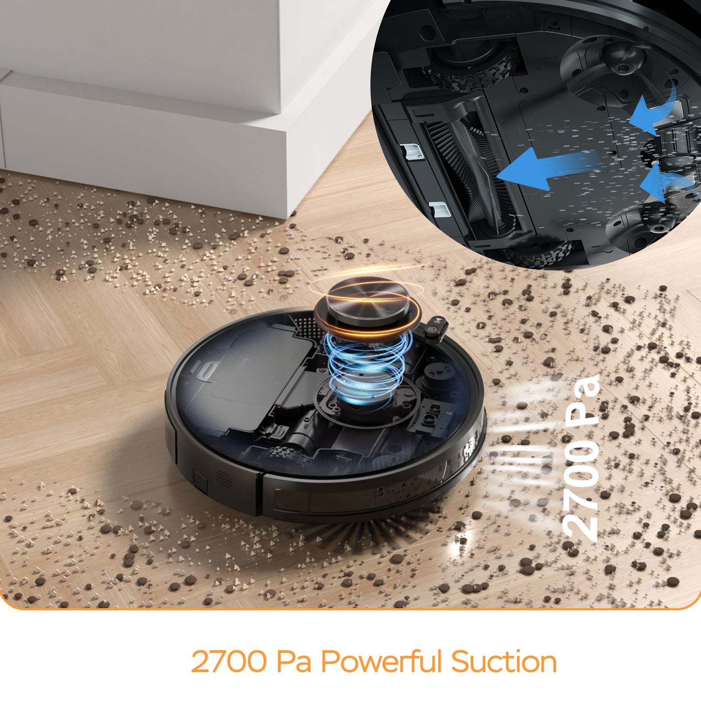 Geek appliances Smart L7 Robot Vacuum Cleaner And Mop, LDS Navigation, Wi-Fi Connected APP, Selective Room Cleaning,MAX 2700 PA Suction, Ideal For Pets And Larger Home Banned From Selling On Amazon