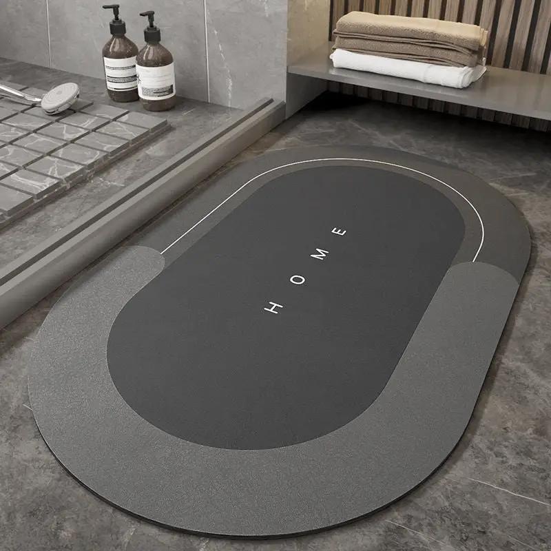 Napa Skin Super Absorbent Bathroom Mat Quick Drying Bathroom Rug Modern Simple Non-slip Floor Carpets Home Oil-proof Kitchen Mat